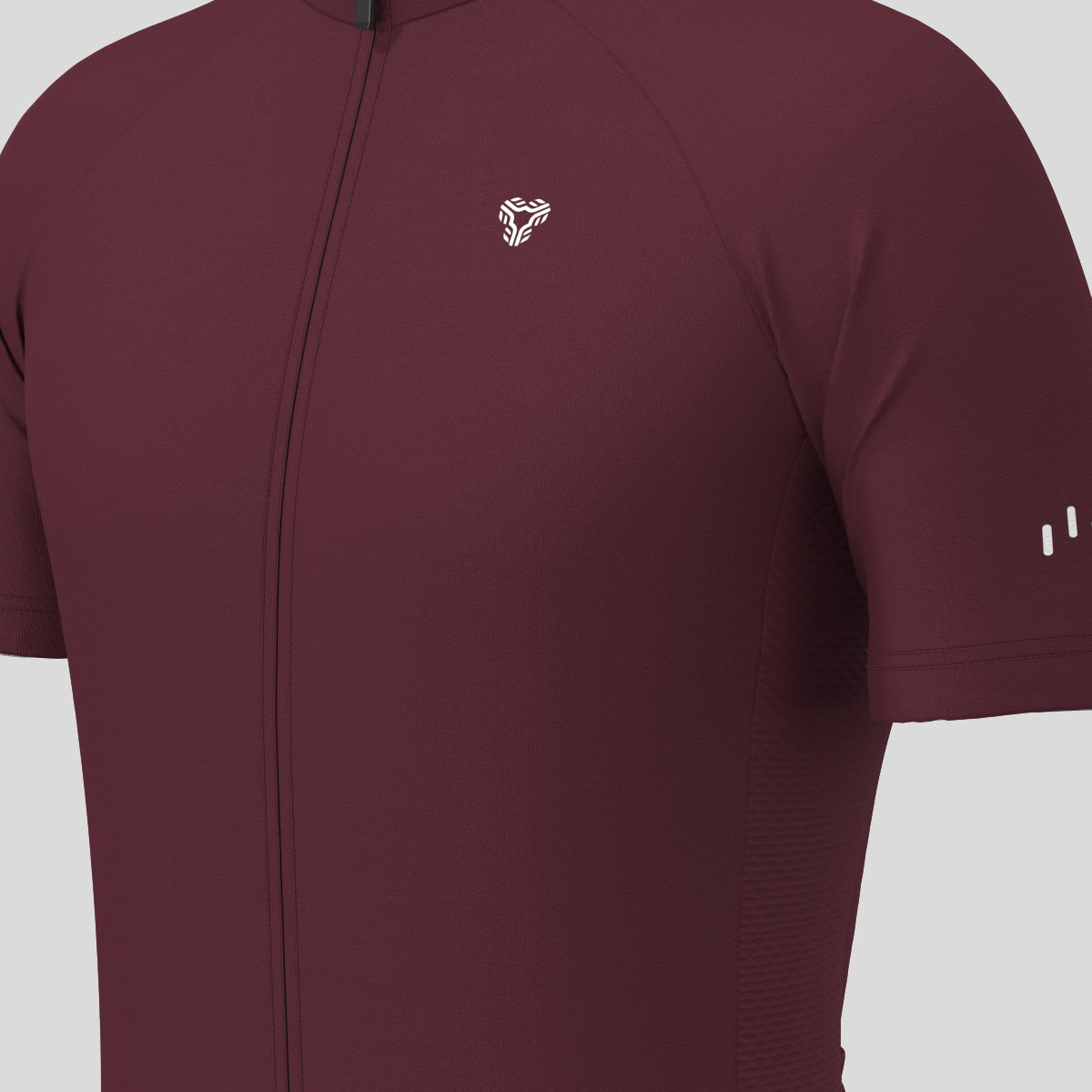Men's Minimal Solid Cycling Jersey -Plum