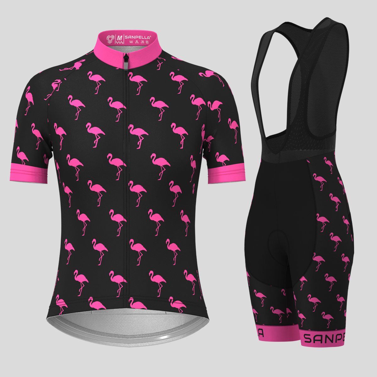 Flamingo Women's Cycling Kit - Pink/Black