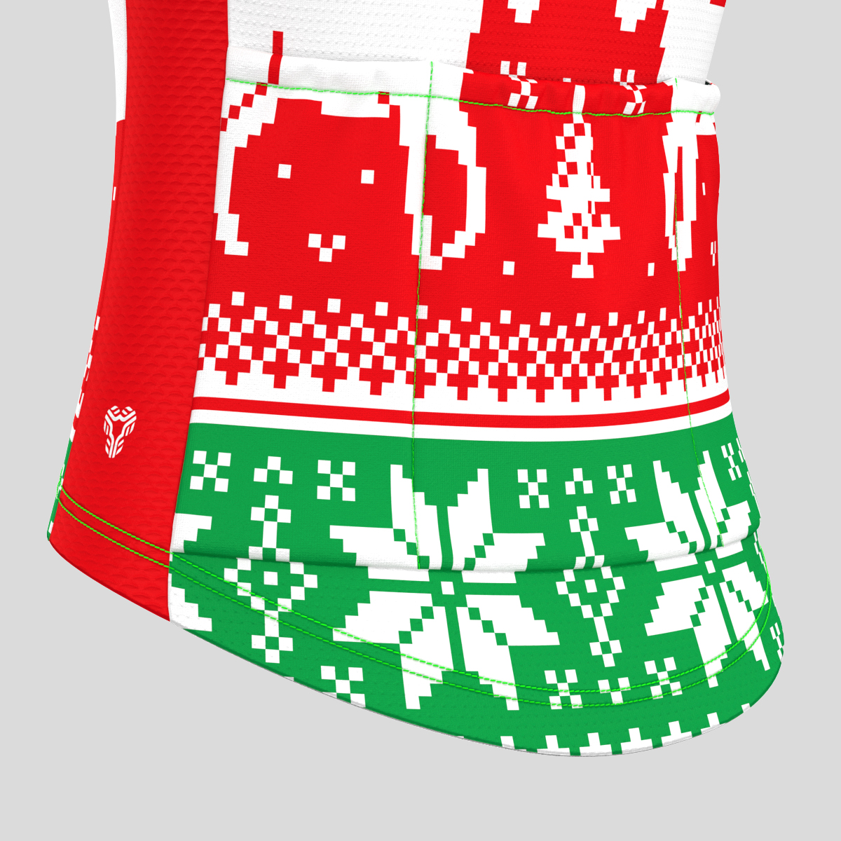 Ugly Christmas Sweater Reindeer Snowflakes Women's Cycling Jersey