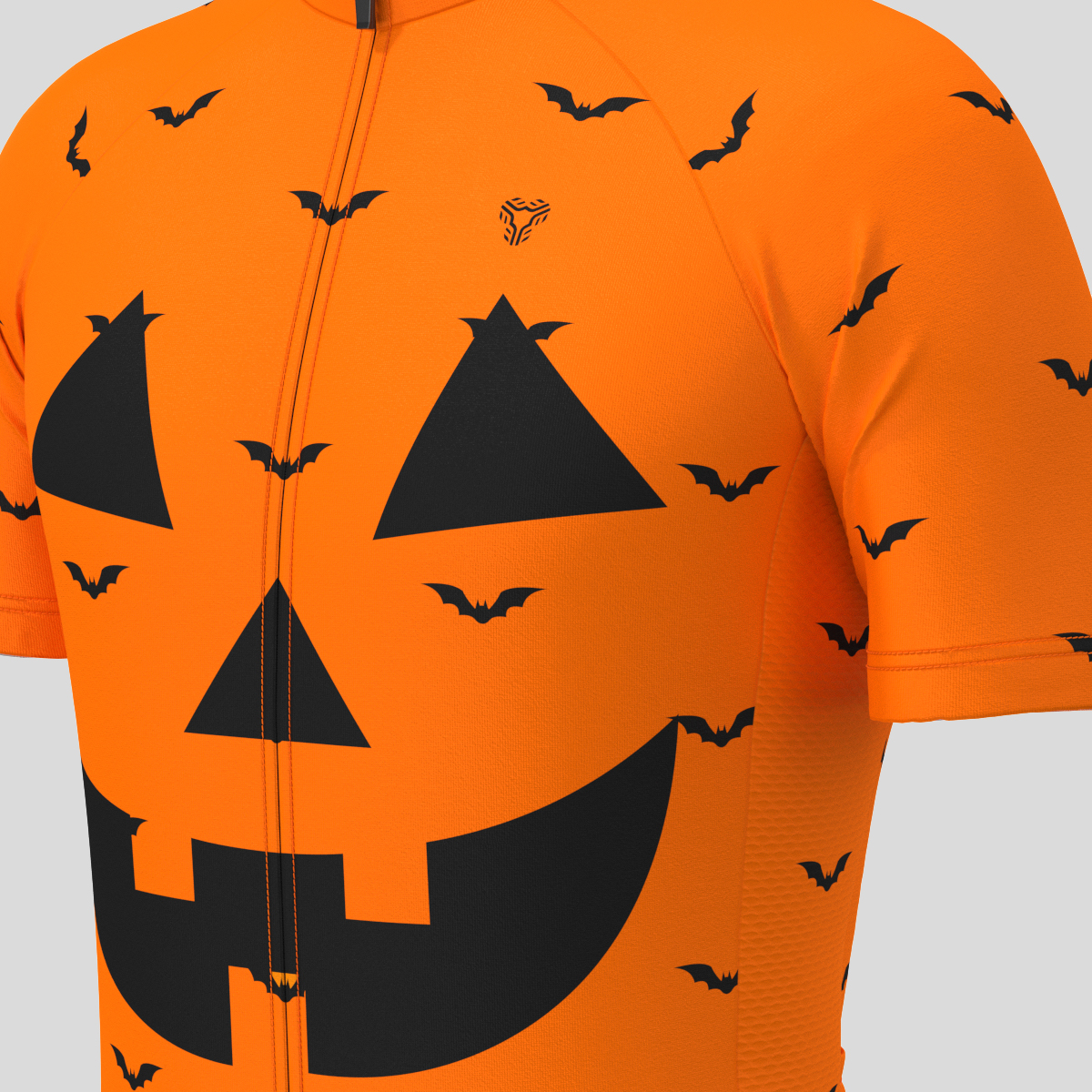 Men's Halloween Bat Pumpkin Cycling Jersey