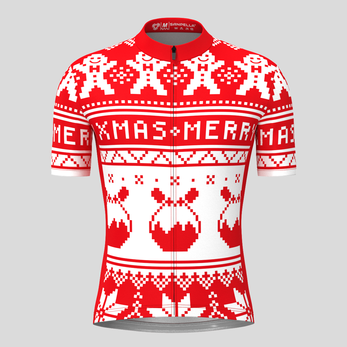 Christmas Sweater Gingerbread Man pudding Men's Cycling Jersey