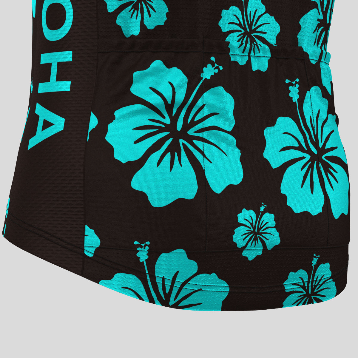 Men's Hawaiian Shirt Aloha Floral Cycling Jersey Only - Black / XS by OCG