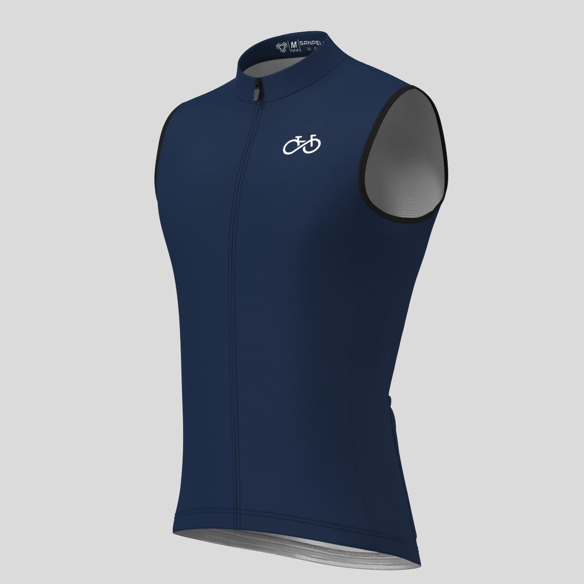 Men's Ride Forever Sleeveless Cycling Jersey Navy Sanpella.cc