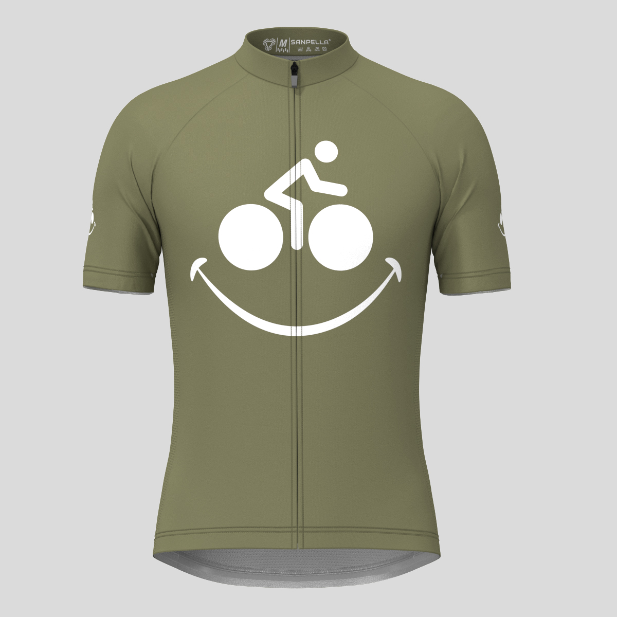 Bike Smile Men's Cycling Jersey - Olive