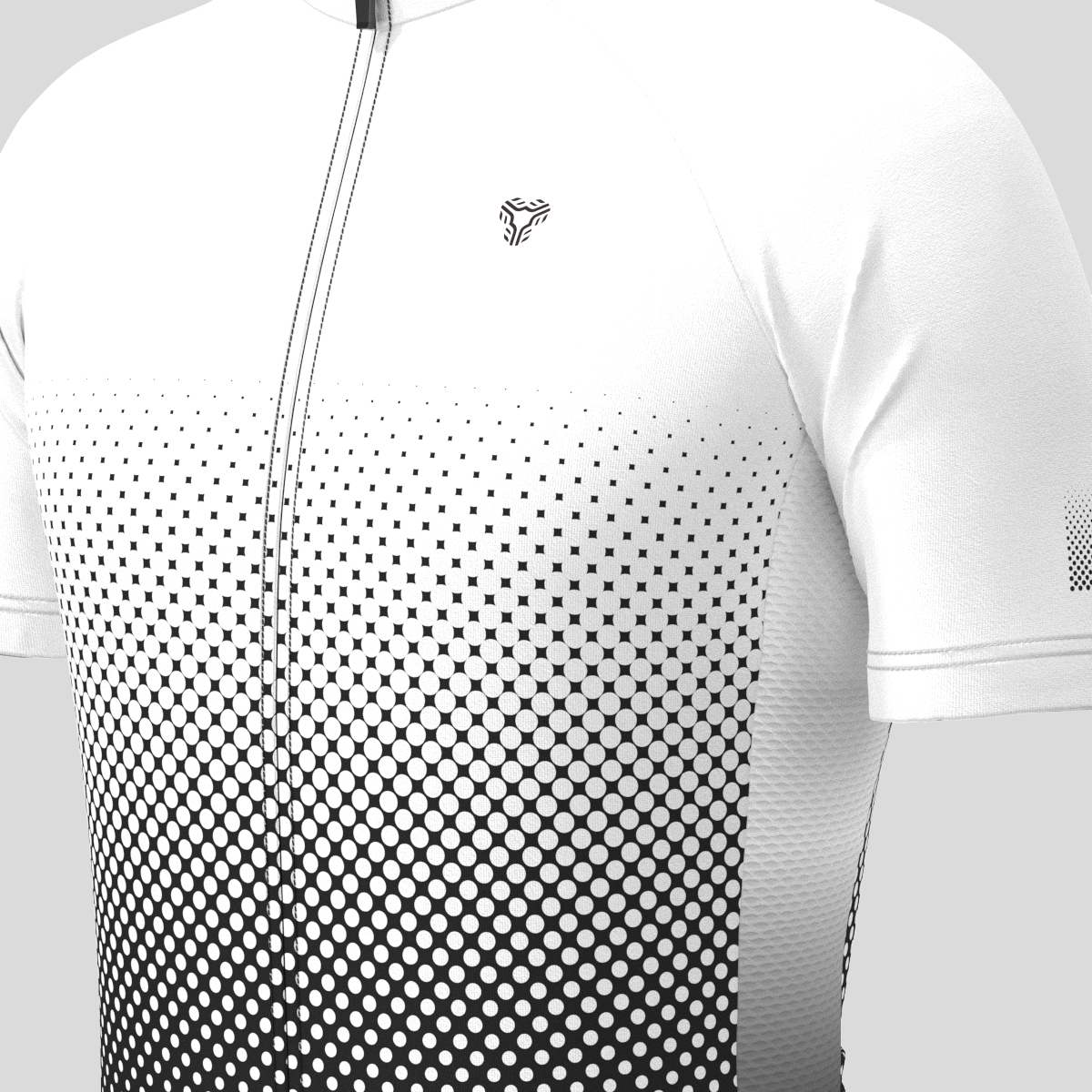 Polka Dot Gradient Men's Cycling Jersey - White