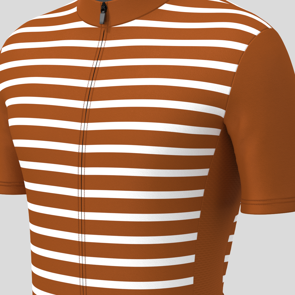 Men's Minimal Stripes Cycling Jersey - Caramel