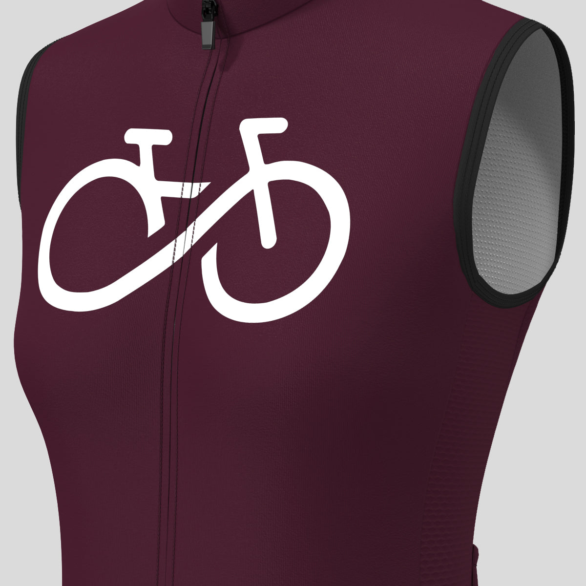 Women's Bike Forever Sleeveless Cycling Jersey - Burgundy