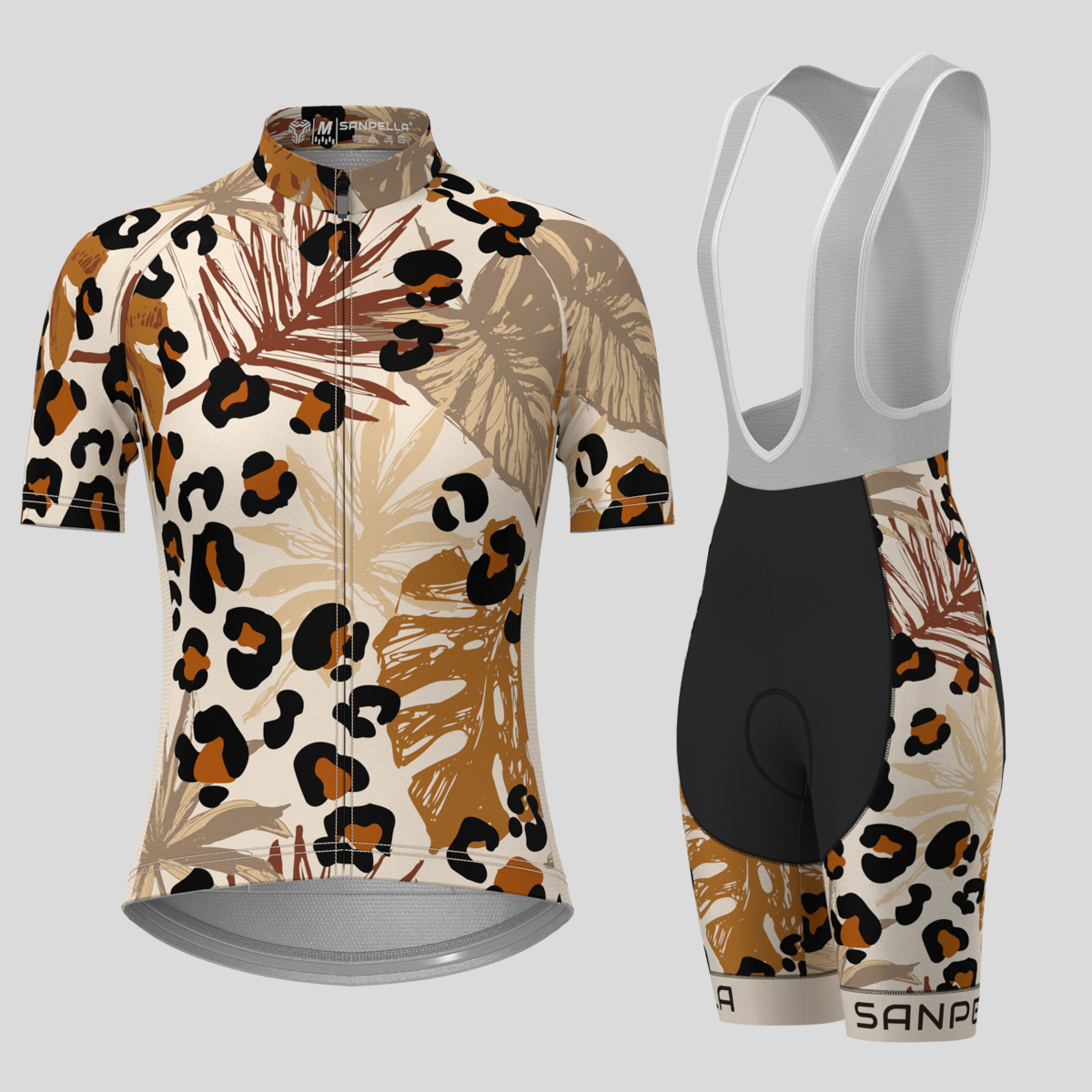 Abstract Tropical Leopard Women Spots Cycling Kit