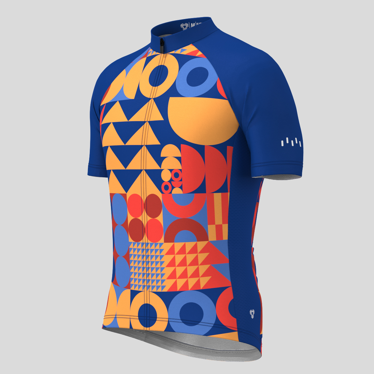 Abstract Bauhaus Men's Cycling Jersey - Blue | Sanpella.cc