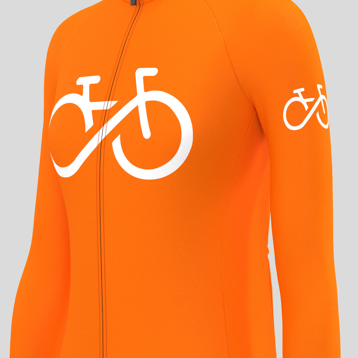 Bike Forever Women's LS Cycling Jersey - Orange