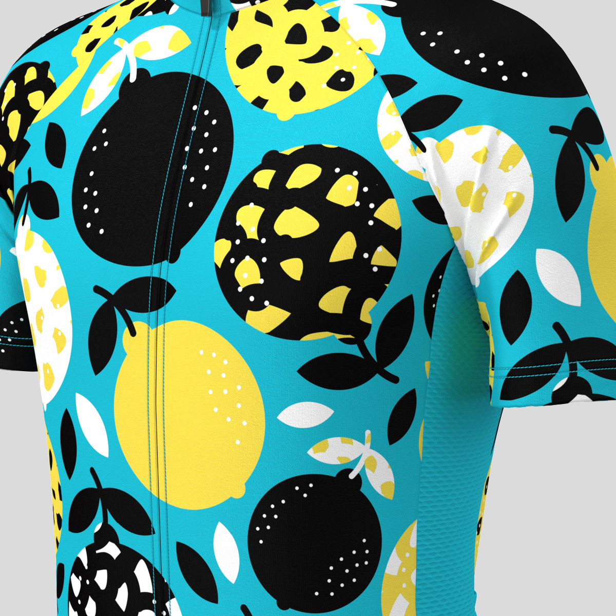 Hand Drawn Orange textures Men's Cycling Jersey - Blue