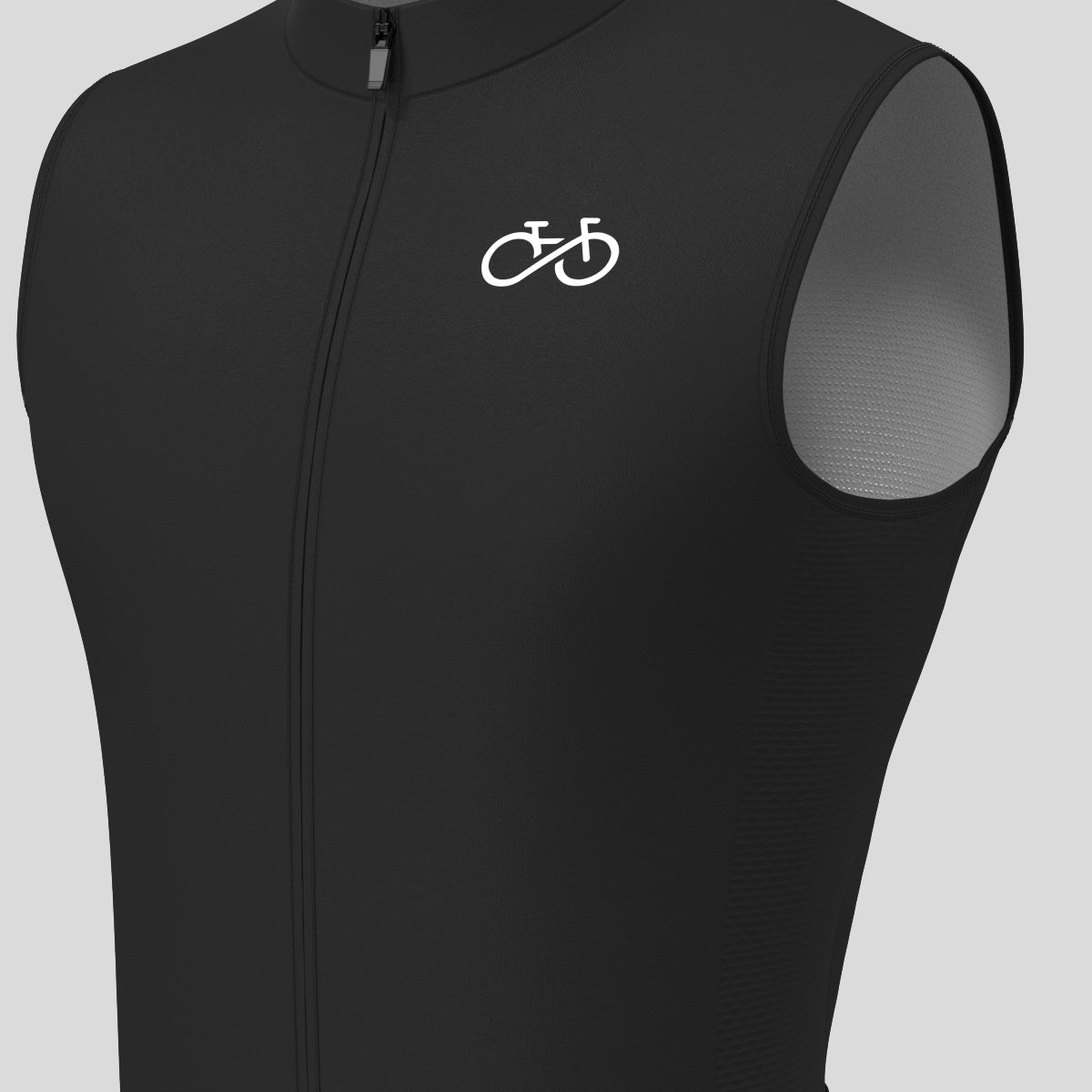 Men's Ride Forever Sleeveless Cycling Jersey - Black