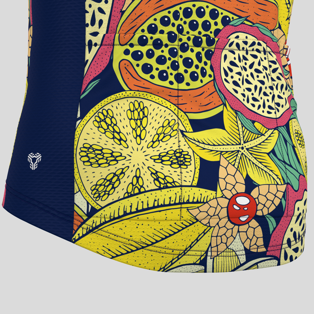 Men's Tropical Fruits Doodle Graphic Cycling Jersey