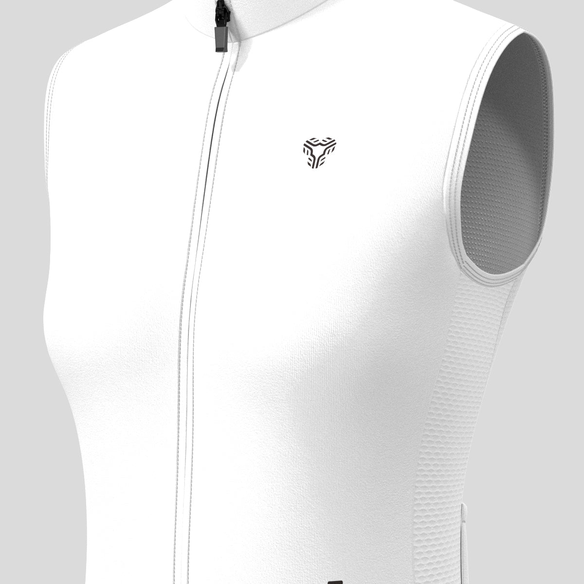 Women's Minimal Solid Sleeveless Cycling Jersey - White