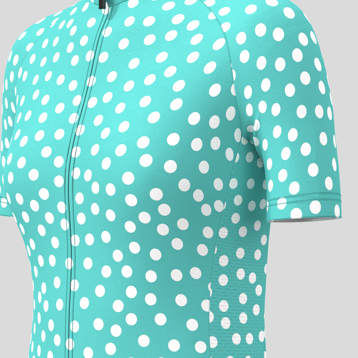 Women's Classic Polka Dots Cycling Jersey - Blue