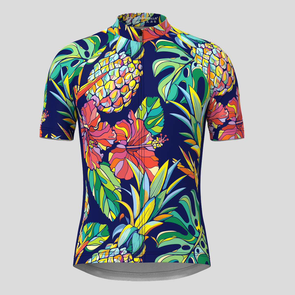 Colorful Tropical Pineapple Men's Cycling Jersey