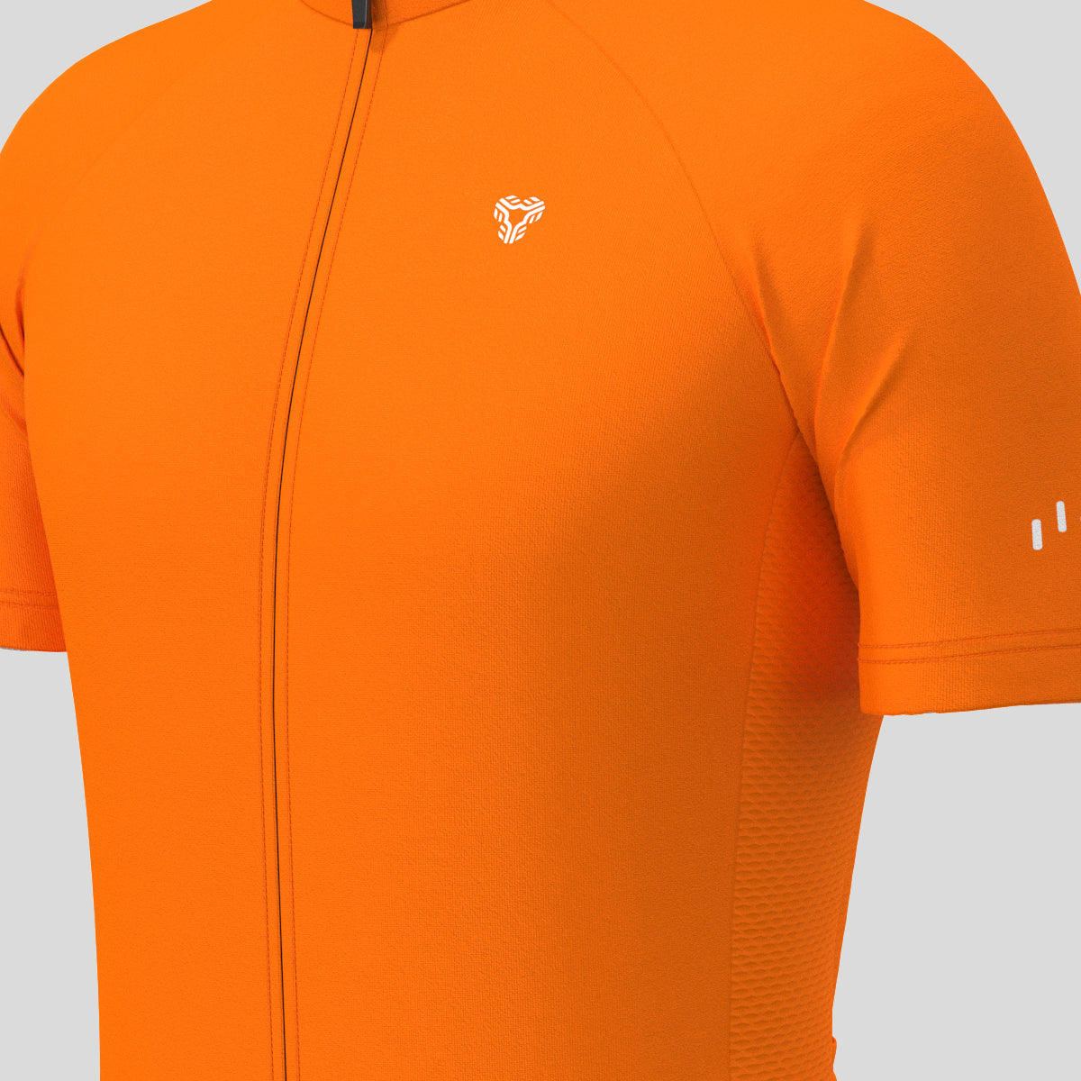 Men's Minimal Solid Cycling Jersey -Orange