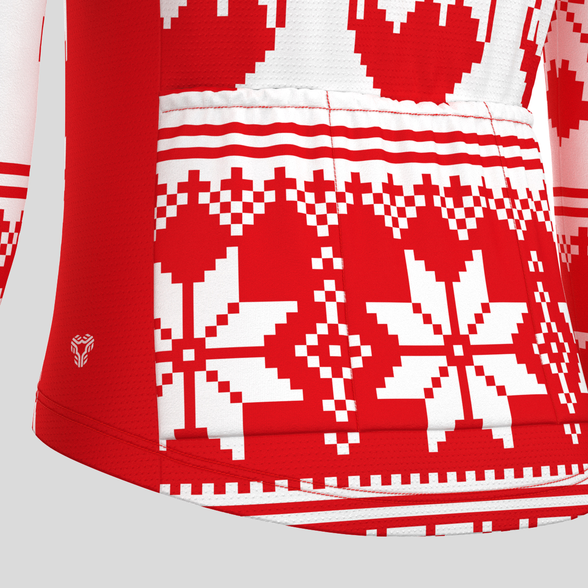 Christmas Sweater Gingerbread Man pudding Men's LS Cycling Jersey