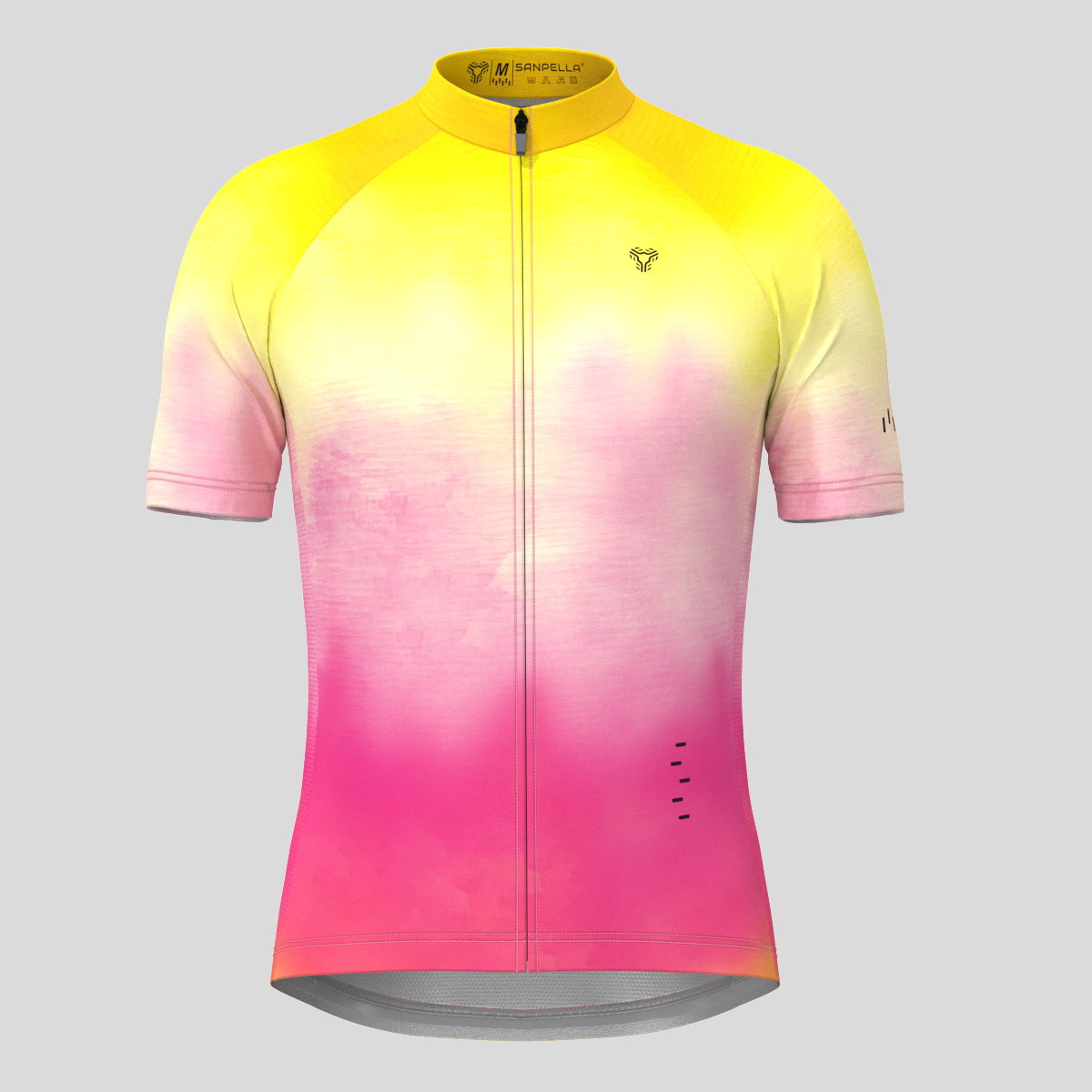 Tie Dye Fade Men's Cycling Jersey - Yellow/Red