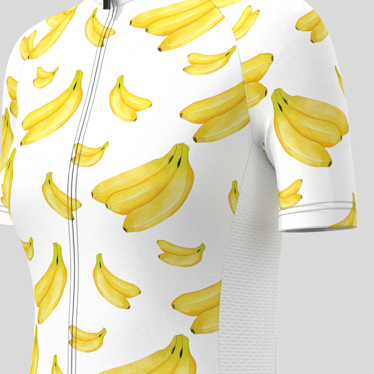 Women's Undress Me Banana Cycling Jersey - White