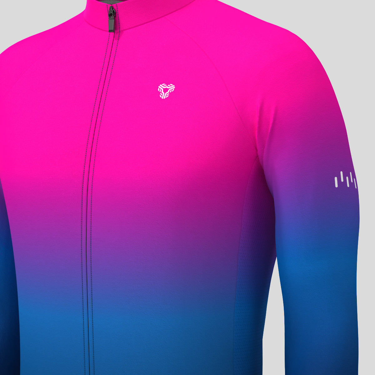 Men's Minimal Gradient LS Cycling Jersey - Magenta