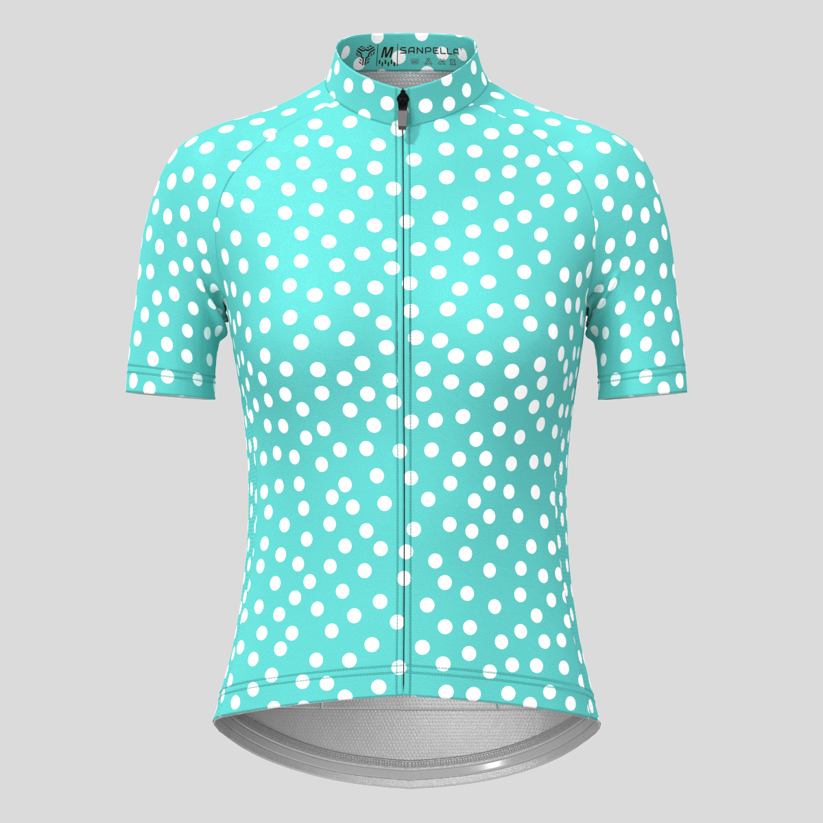 Women's Classic Polka Dots Cycling Jersey - Blue