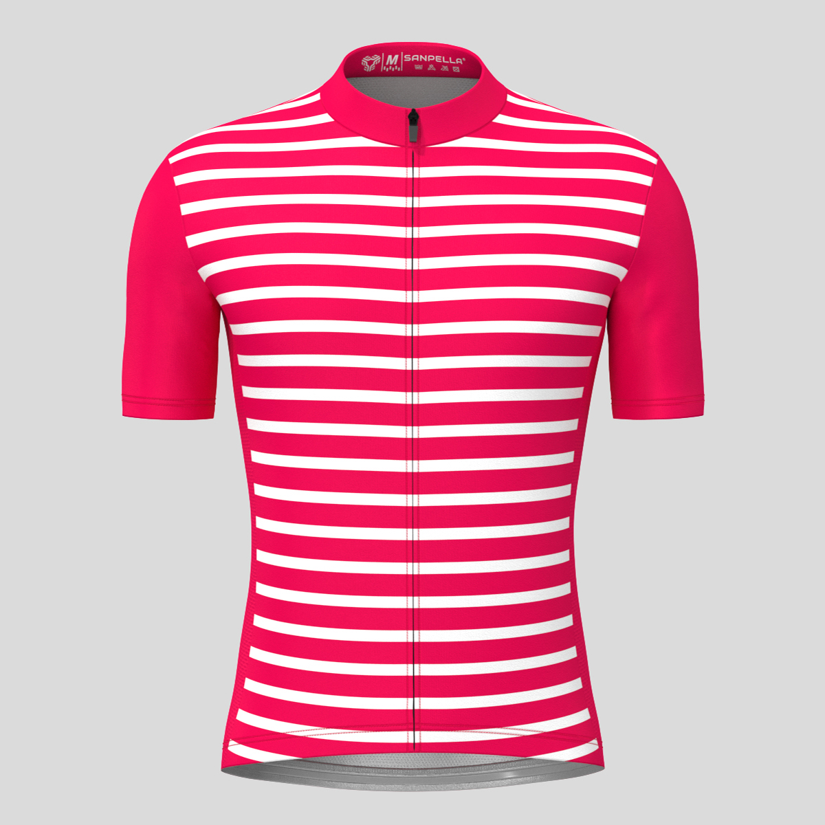 Minimal Stripes Men's Cycling Jersey - Jester Red