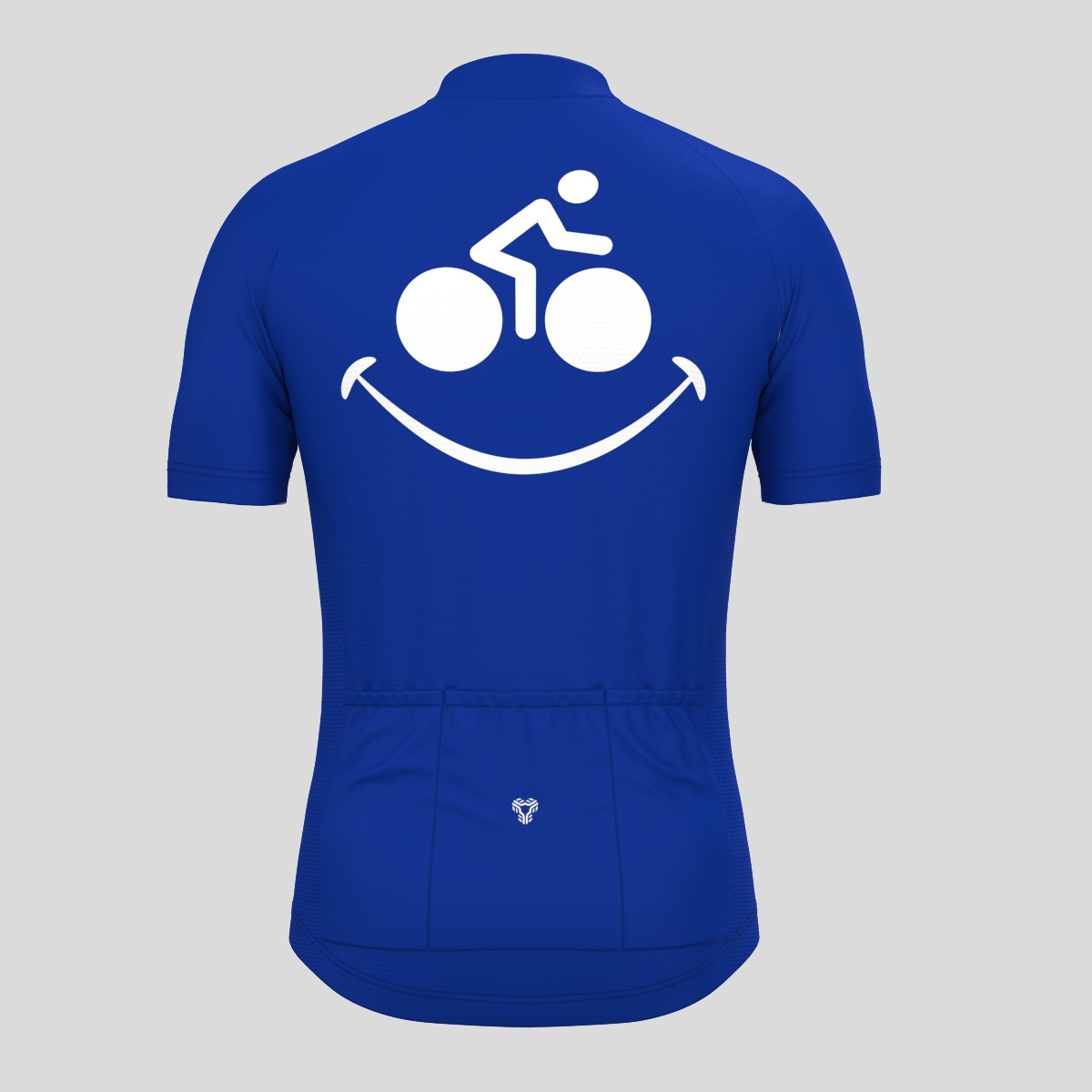 Men's Bike Smile Cycling Jersey - Racing Blue