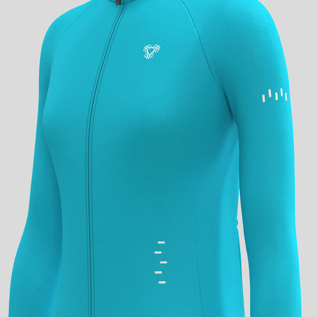 Women's Minimal Solid LS Cycling Jersey - Ocean