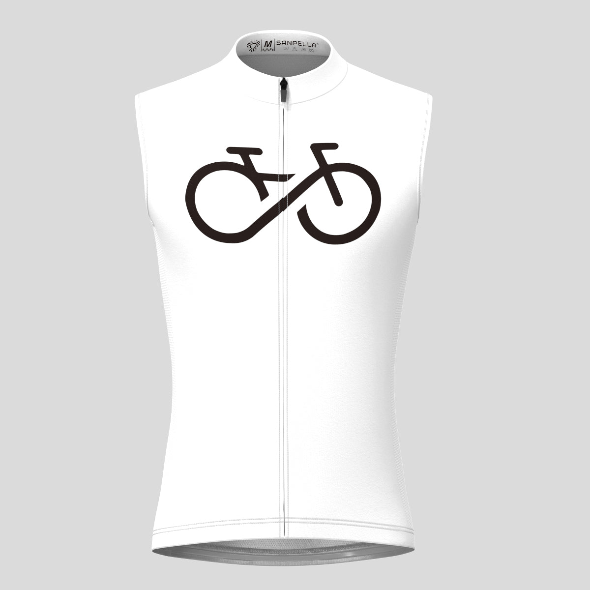 Men s Bike Forever Sleeveless Cycling Jersey White