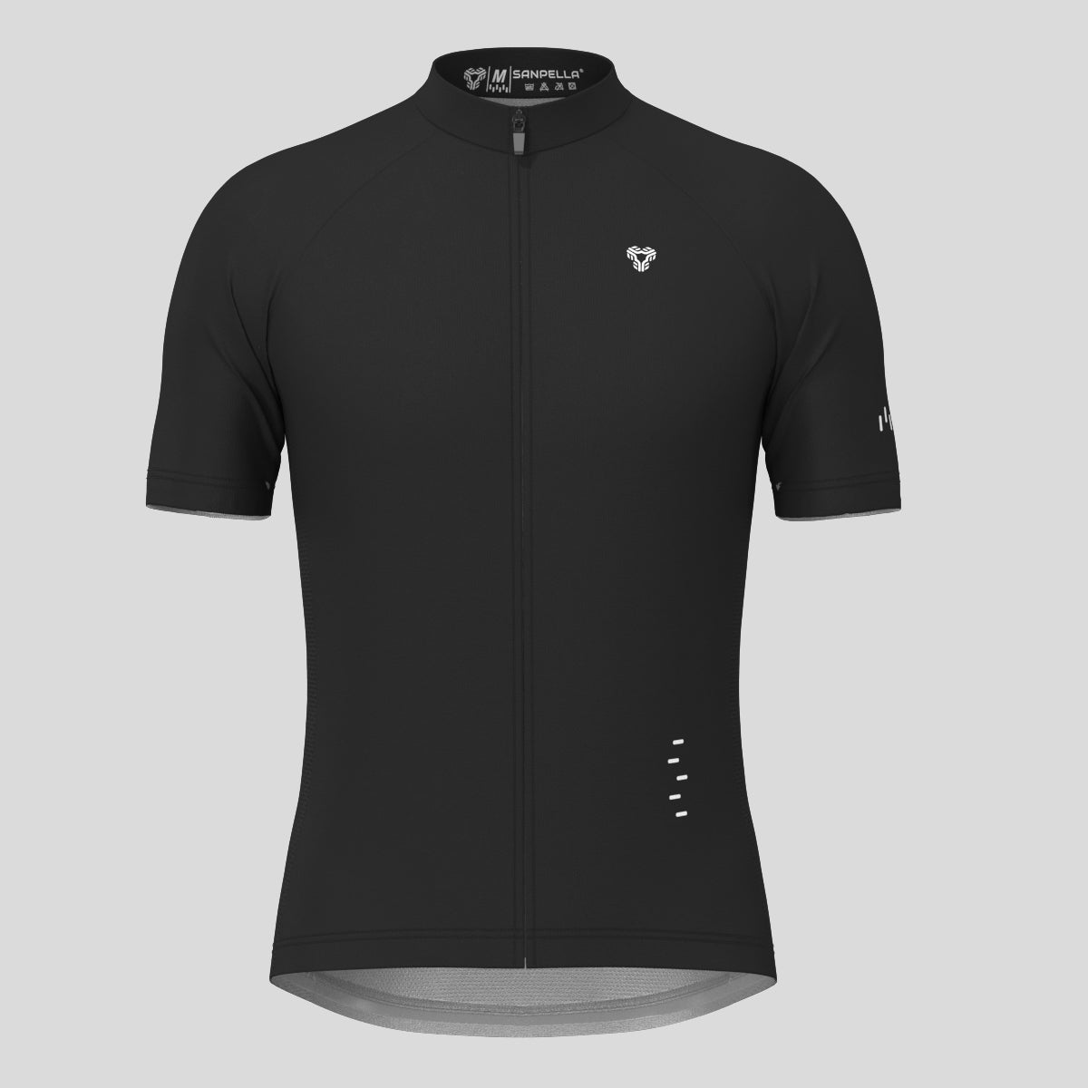 Men's Minimal Solid Cycling Jersey - Black