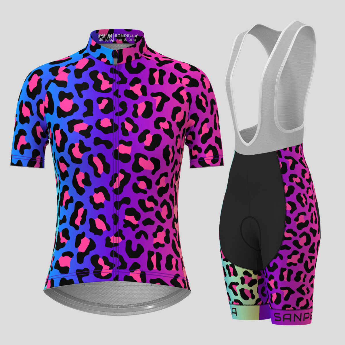 Neon Rainbow Leopard Women's Cycling Kit