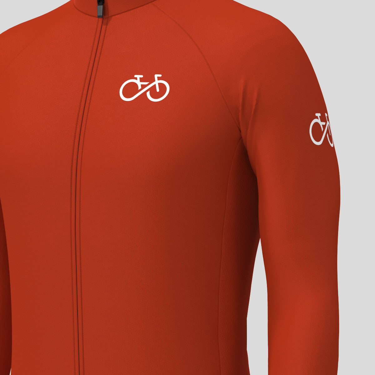 Men's Ride Forever LS Cycling Jersey - Brick