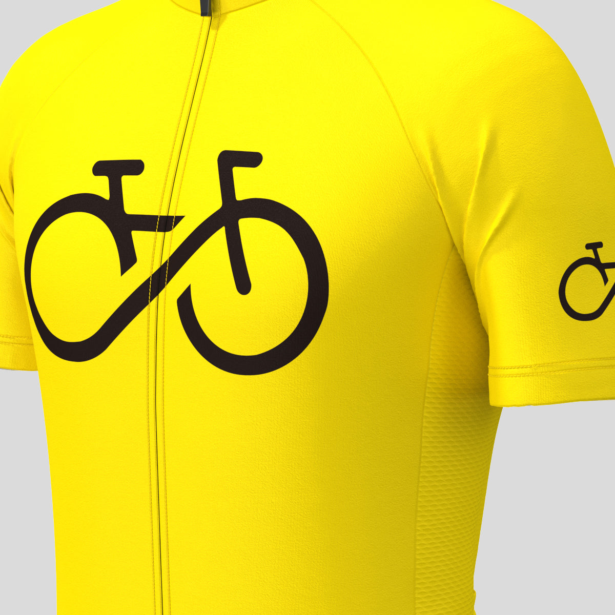 Bike Forever Men's Cycling Jersey -Maize