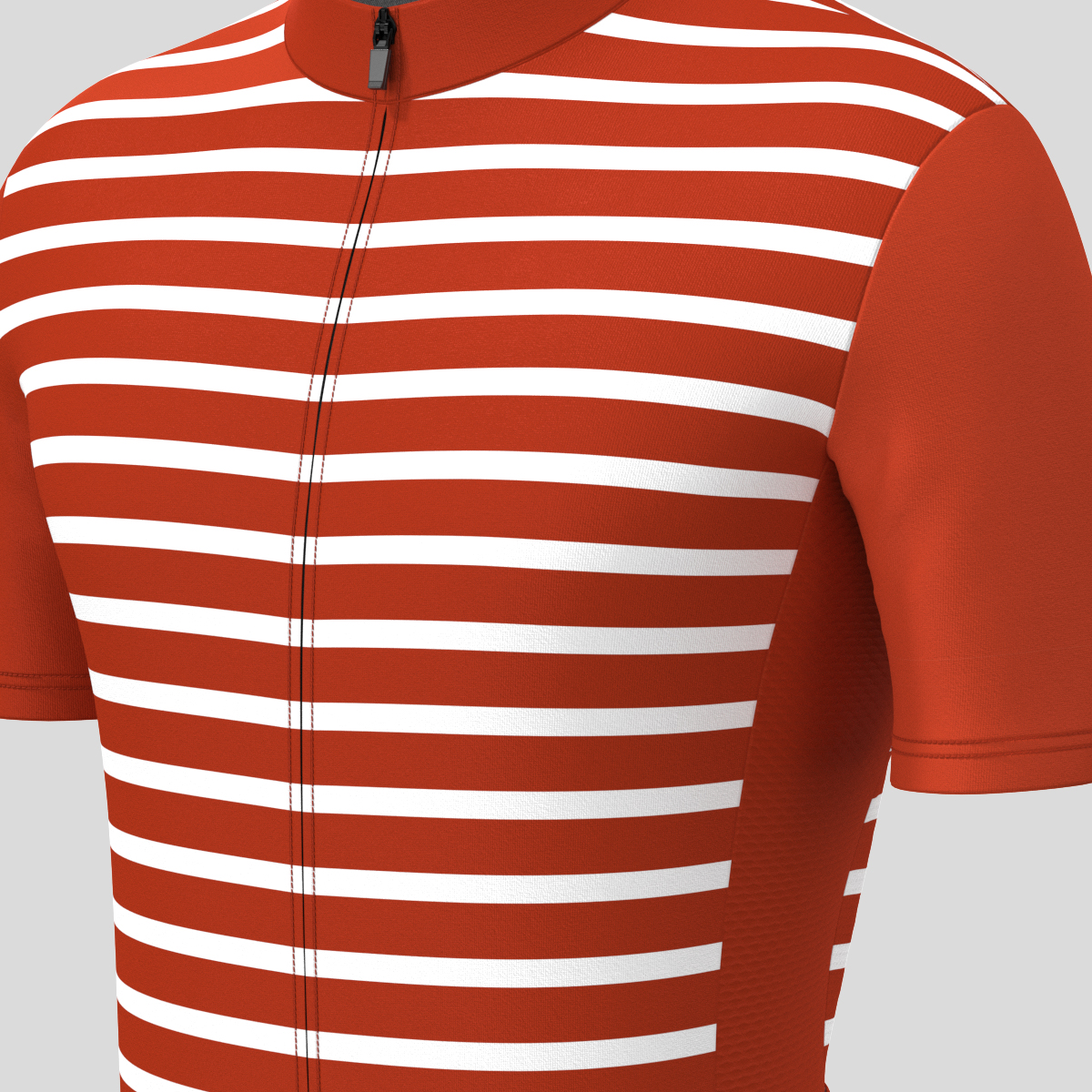 Men's Minimal Stripes Cycling Jersey - Brick