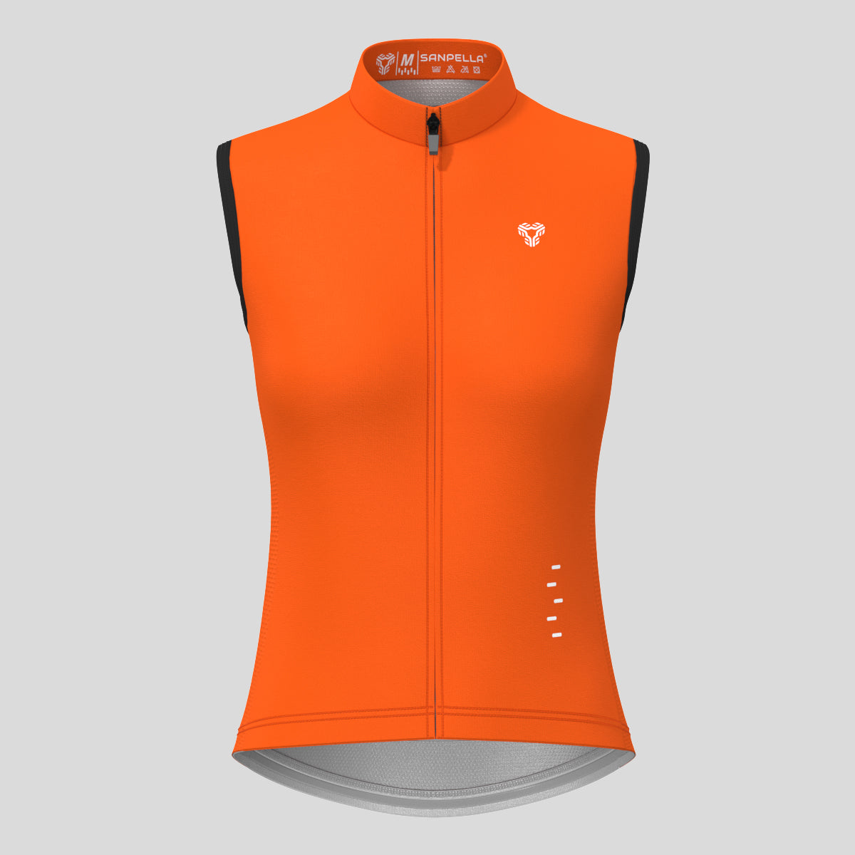 Women's Minimal Solid Sleeveless Cycling Jersey - Tangerine
