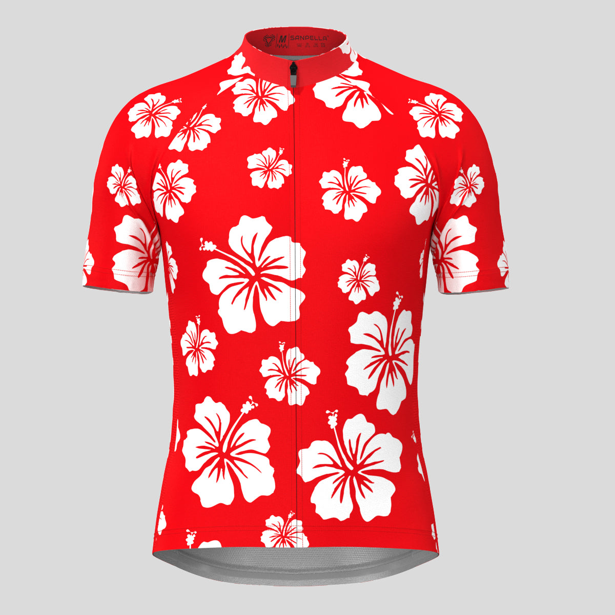 Hawaii Floral Aloha Men's Cycling Jersey - Red