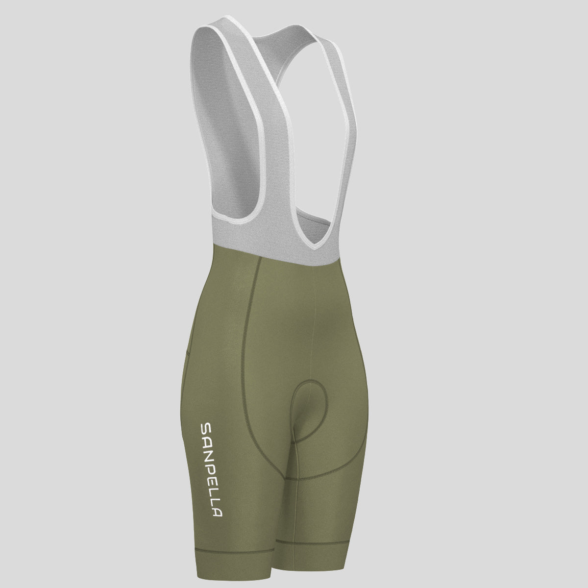 Minimal Solid Women's Bib Shorts - Olive