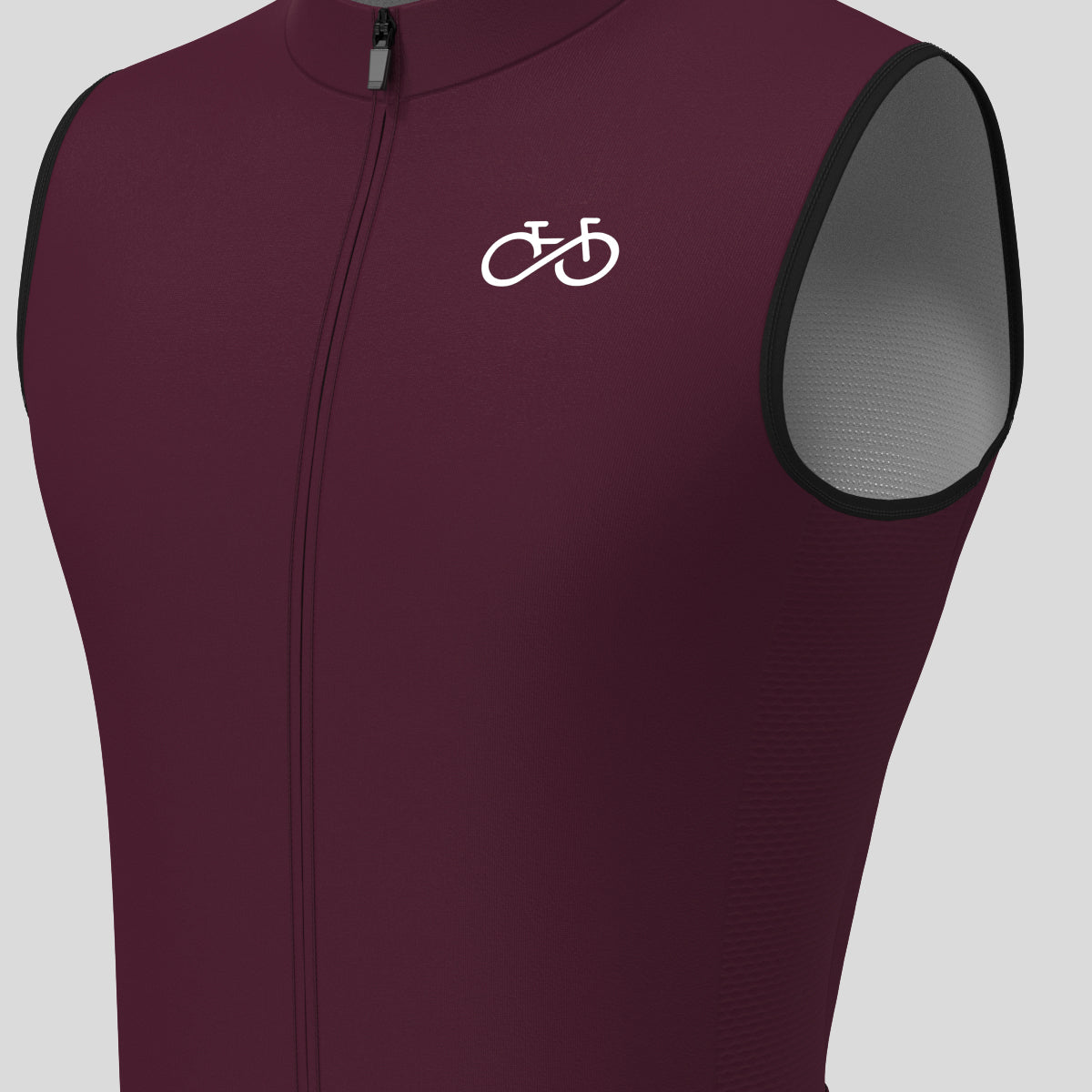 Men's Ride Forever Sleeveless Cycling Jersey - Burgundy