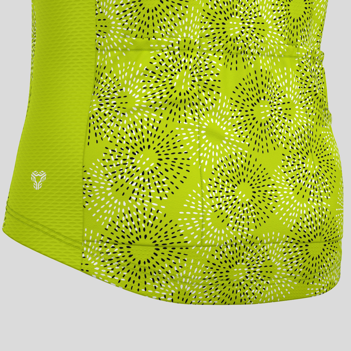 Abstract Irregular Kiwi Print Men's Cycling Jersey