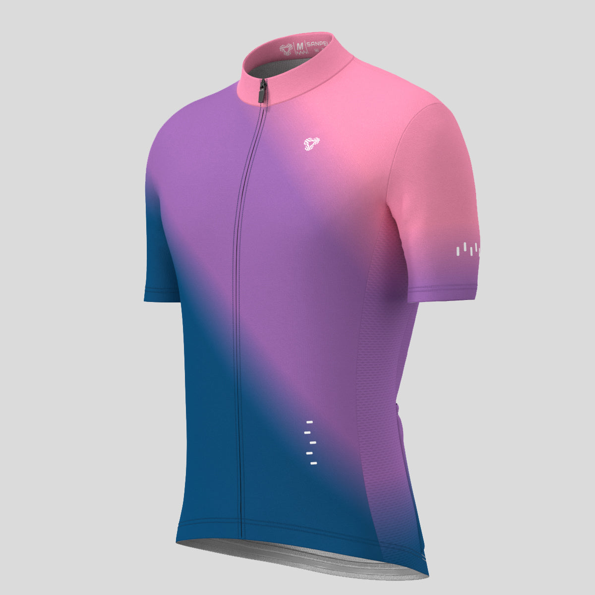 Men's Minimal Fade Cycling Jersey - Purple