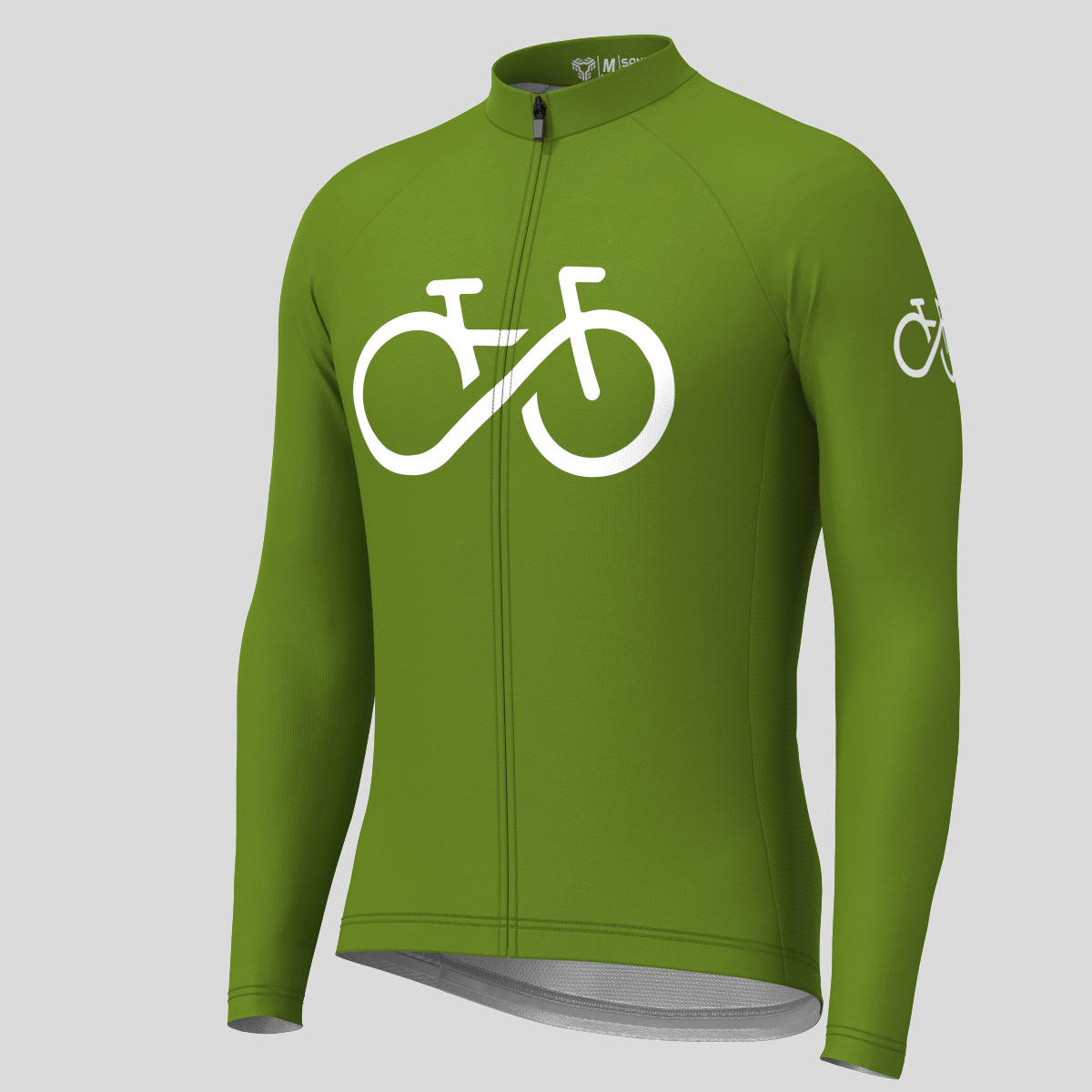 Bike Forever Men's LS Cycling Jersey - Forest