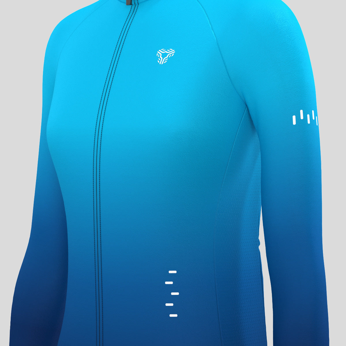 Women's Minimal Gradient LS Cycling Jersey - Blue Planet