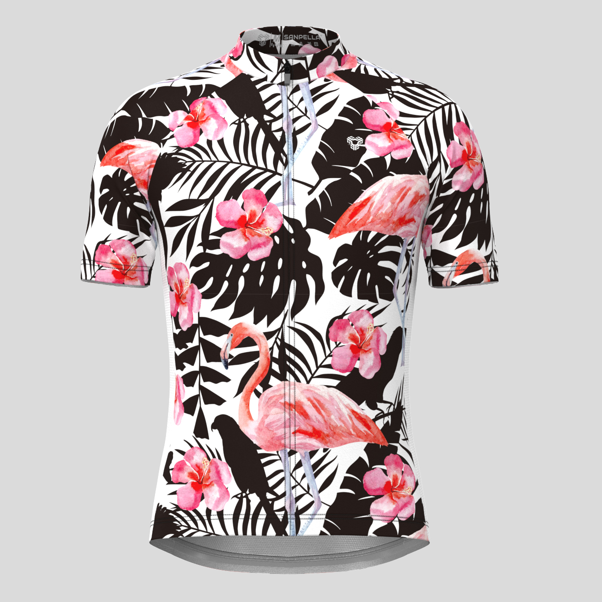 Tropic Plant Pink Flamingo Men's Cycling Jersey