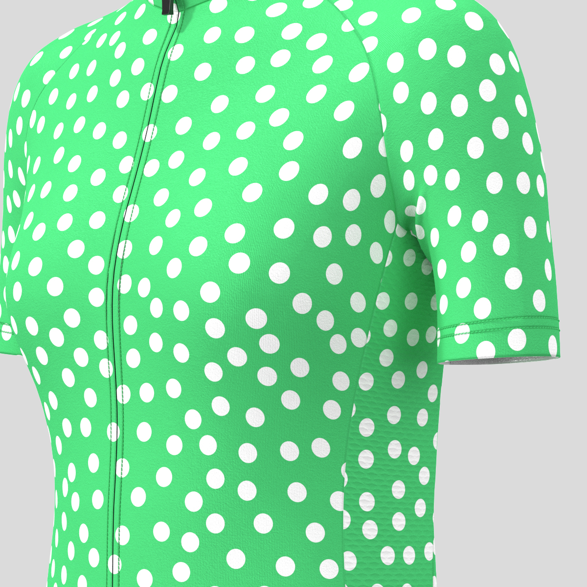 Women's Classic Polka Dots Cycling Jersey - Green
