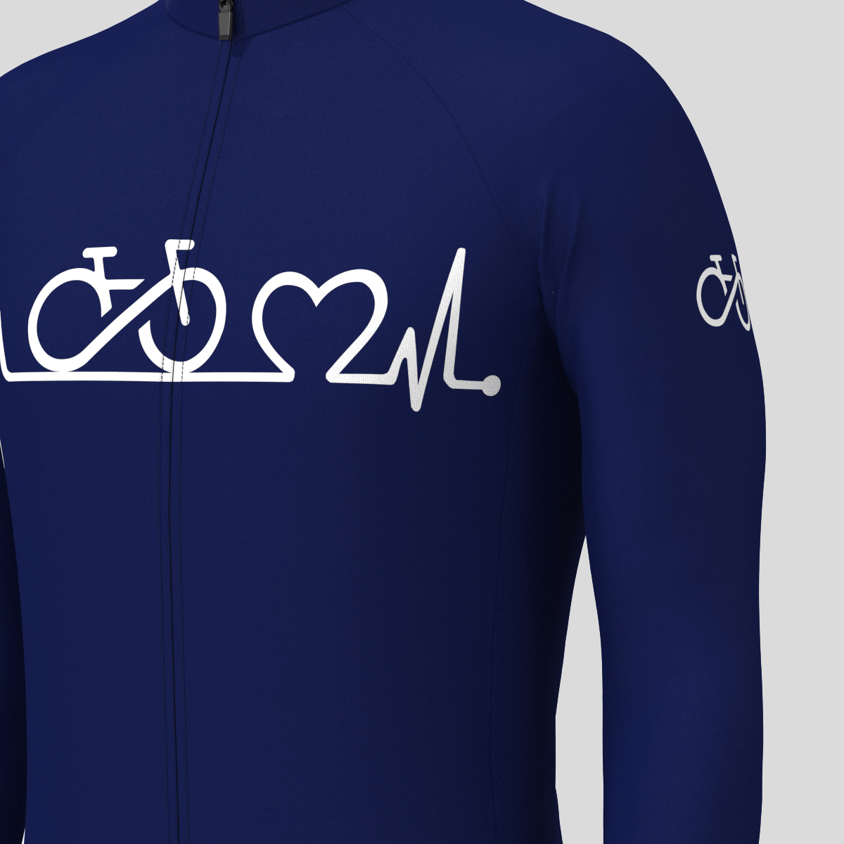 Bike Heartbeat Men's LS Cycling Jersey - Ink