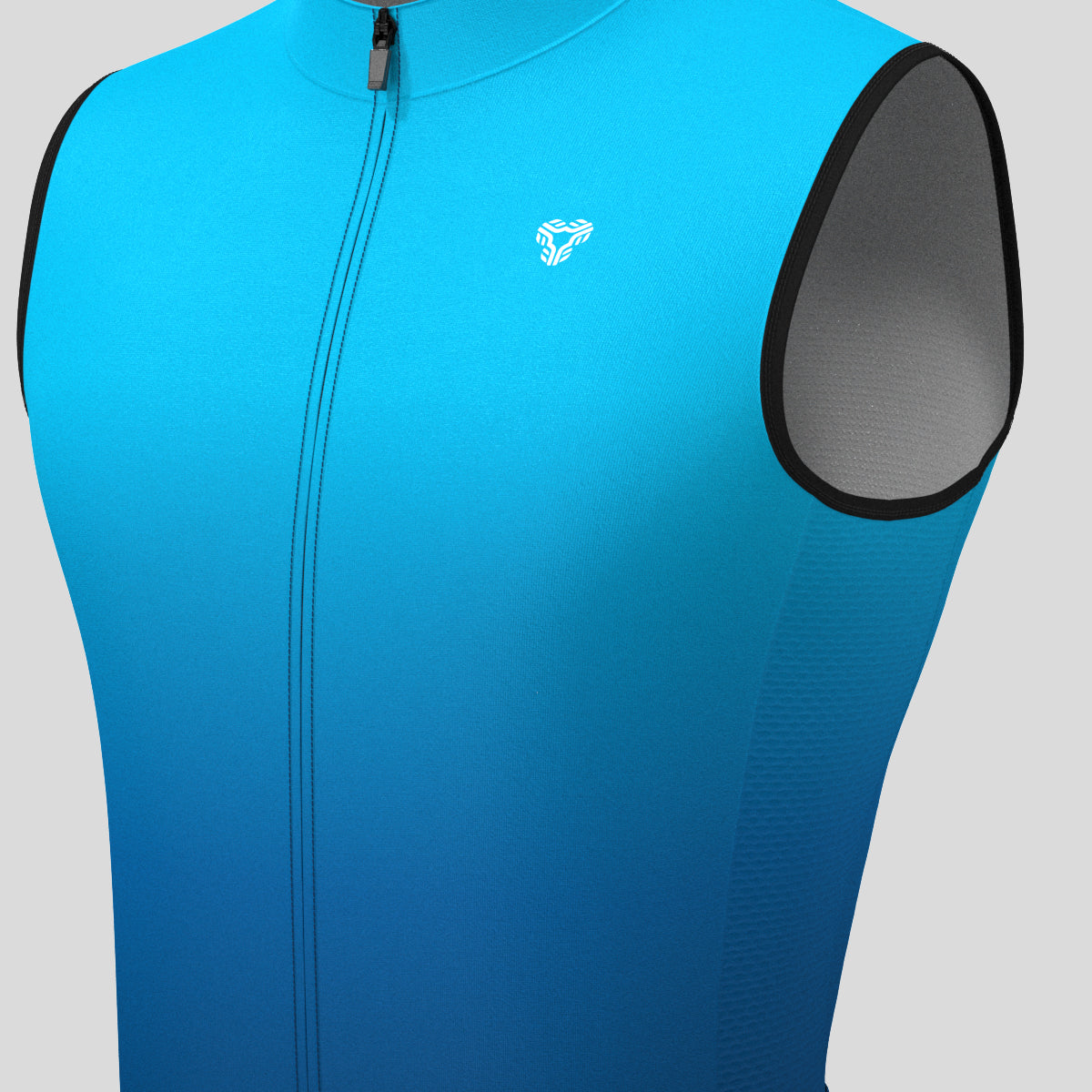 Men's Minimal Gradient Sleeveless Cycling Jersey - Blue Planet