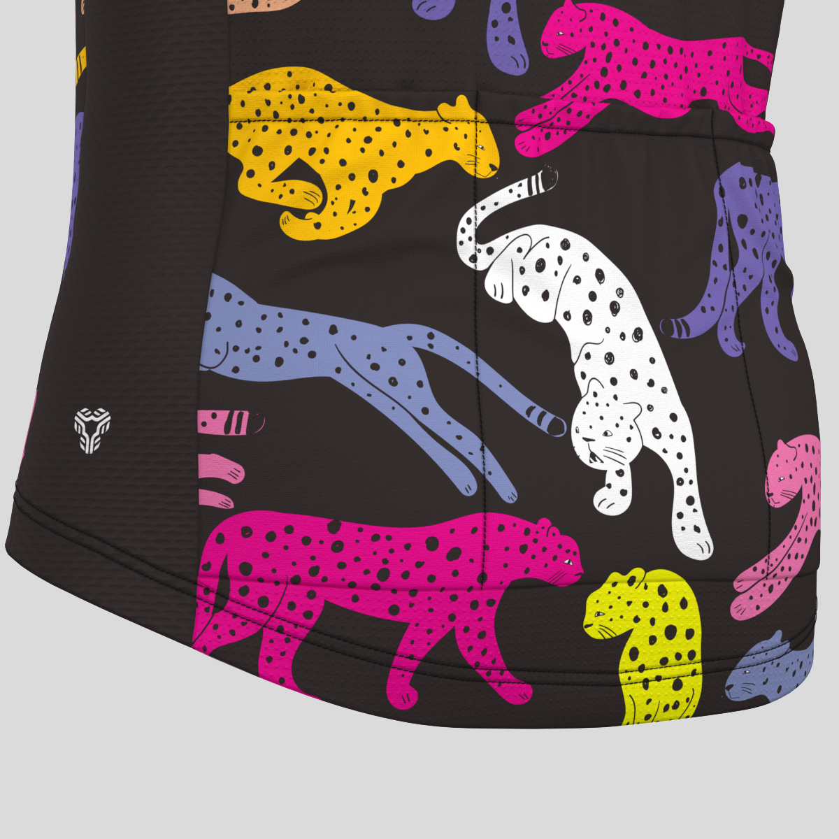 Multicolor Leopard Print Men's Cycling Jersey