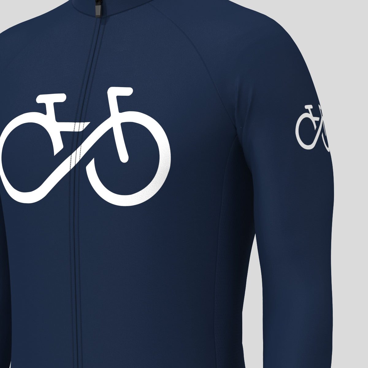 Bike Forever Men's LS Cycling Jersey - Navy