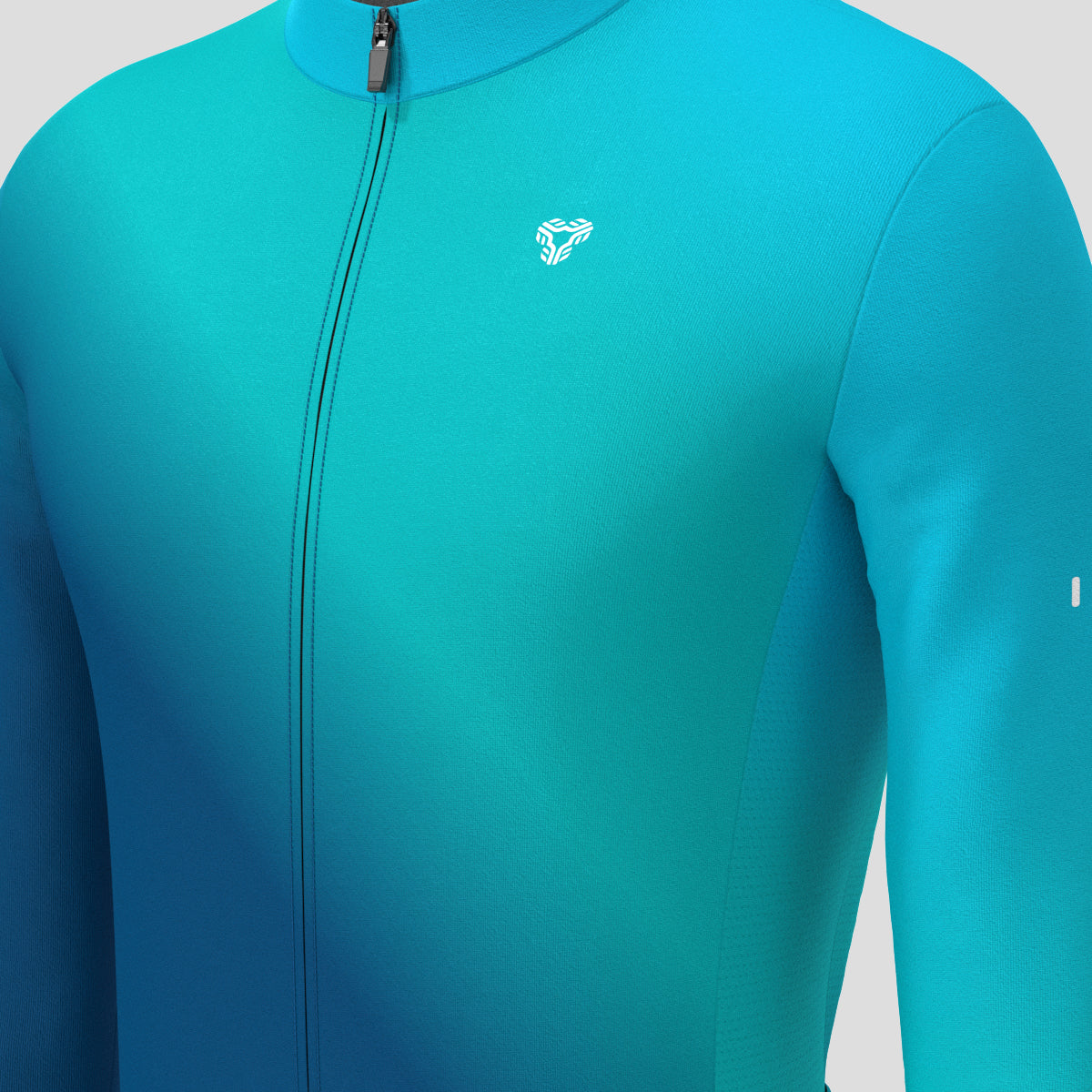 Men's Minimal Fade LS Cycling Jersey - Atlantis